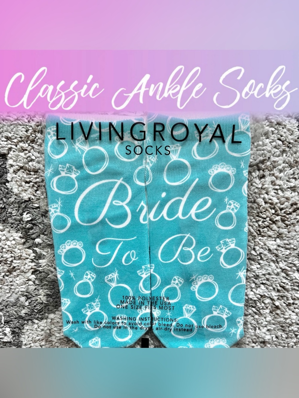 Rare Living Royal “Bride To Be” Ankle Socks | Bridal Novelty Socks